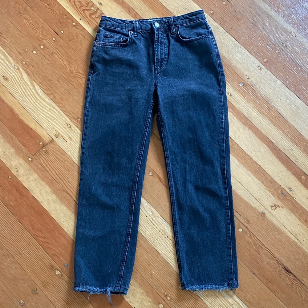 We the Free Faded Black Straight Leg Ankle Jeans 26